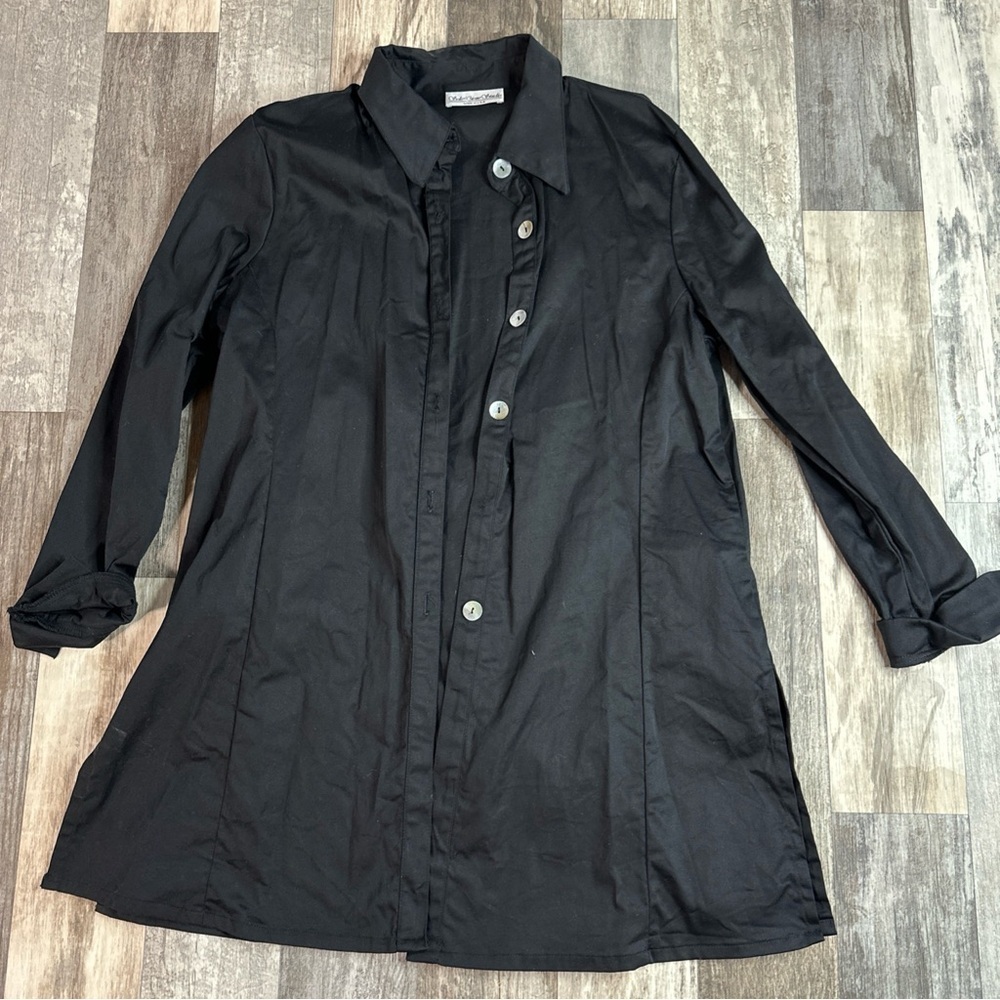Sole Dione Studio, Black Button Down Shirt, Womens Xl
